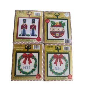 MCG Textiles Toy Soldiers Holiday Bells & Noel Wreath Counted Cross Stitch Kit S